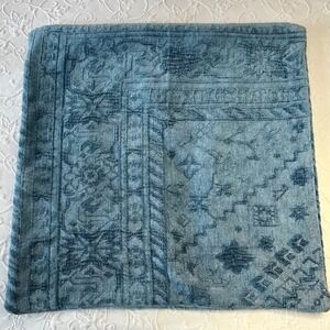 Pottery Barn Romilly Blue Embroidered Persian Medallion Pillow Cover 22x22